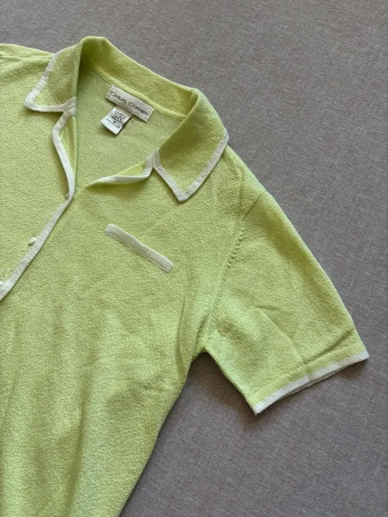 Casual Corner 90s vintage mint yellow top. - Picture 4 of 10